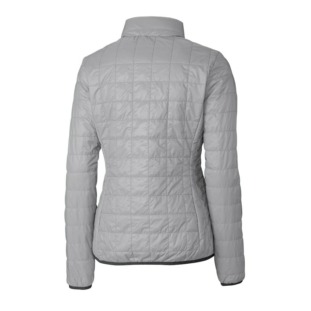 Green Bay Packers Cutter & Buck Women's Rainier PrimaLoft Eco Insulated Full-Zip Puffer Jacket - Gray Jackets