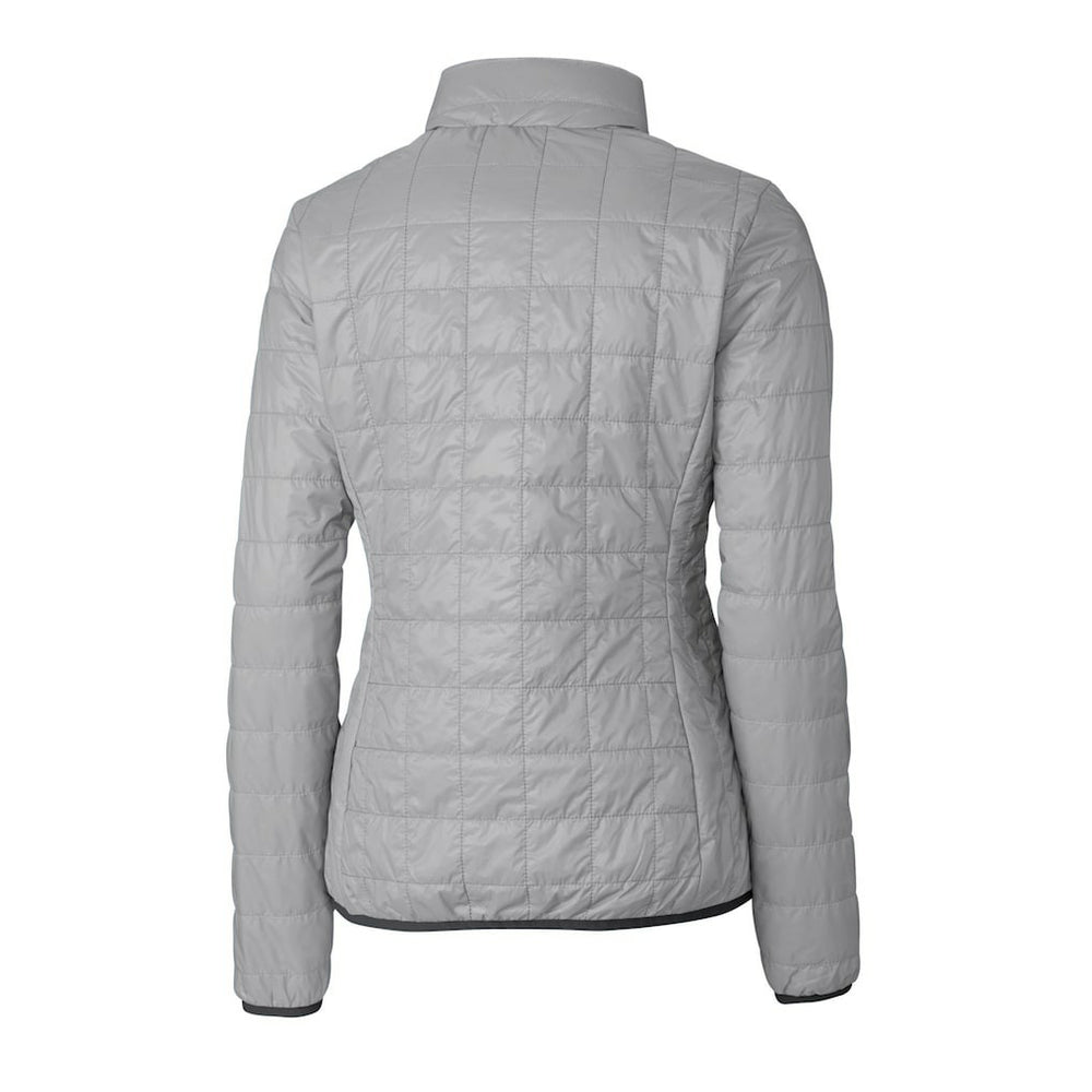 Green Bay Packers Cutter & Buck Women's Rainier PrimaLoft Eco Insulated Full-Zip Puffer Jacket - Gray Jackets