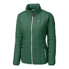 Green Bay Packers Cutter & Buck Women's Rainier PrimaLoft Eco Insulated Full-Zip Puffer Jacket - Green Jackets