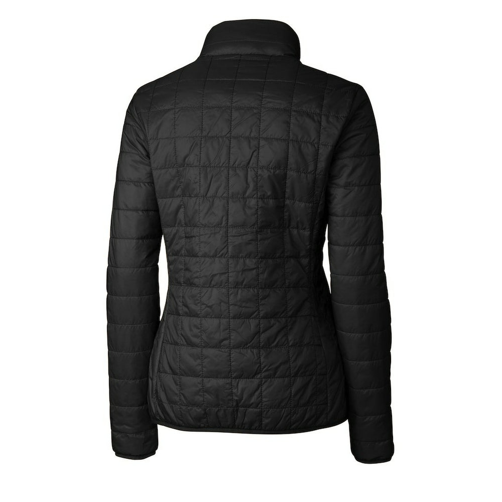 Carolina Panthers Cutter & Buck Women's Rainier PrimaLoft Eco Insulated Full-Zip Puffer Jacket - Black Jackets