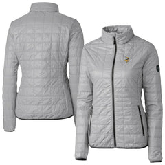 Minnesota Vikings Cutter & Buck Women's Rainier PrimaLoft Eco Insulated Full-Zip Puffer Jacket - Gray Jackets