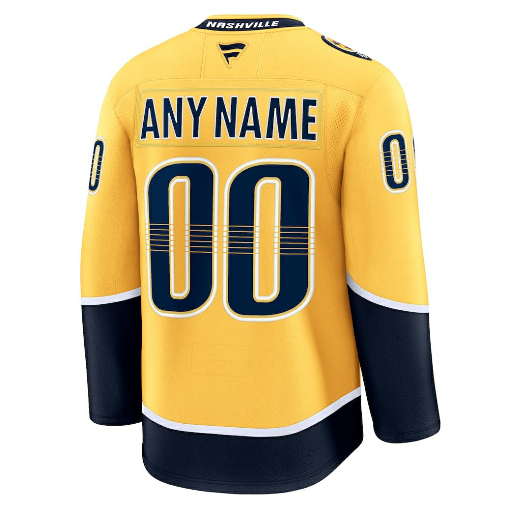 Nashville Predators Fanatics Home Premium Custom Jersey - Gold | US 202055711