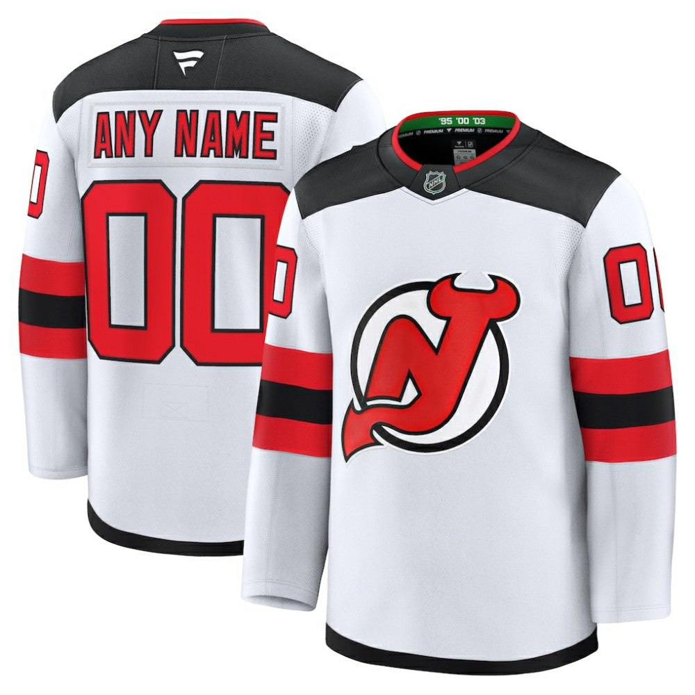 New Jersey Devils Fanatics Away Premium Custom Jersey - White | US 202055712