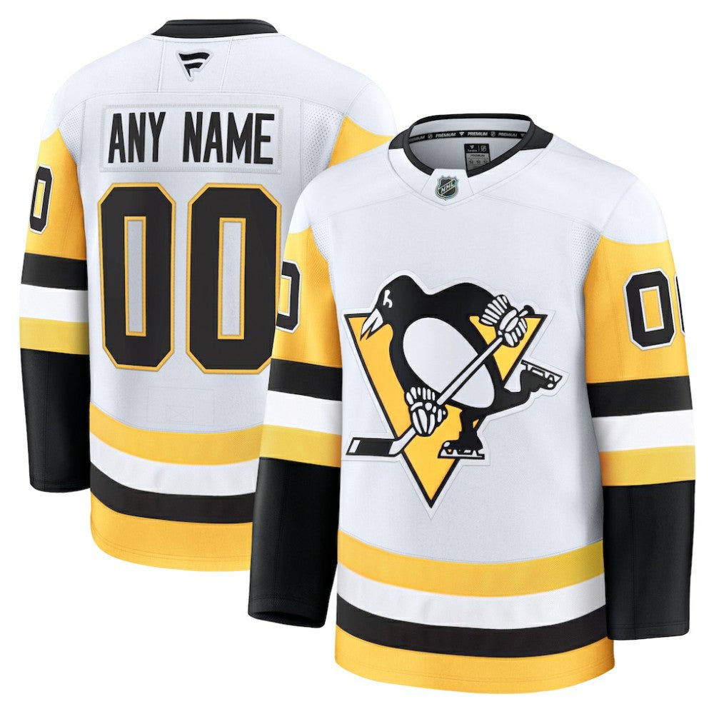 Pittsburgh Penguins Fanatics Away Premium Custom Jersey - White | US 202055725