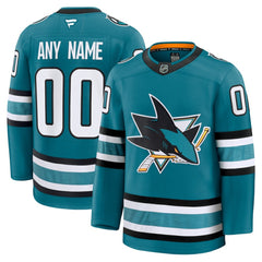 San Jose Sharks Fanatics Home Premium Custom Jersey - Teal | US 202055729