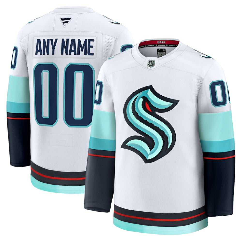 Seattle Kraken Fanatics Away Premium Custom Jersey - White | US 202055731
