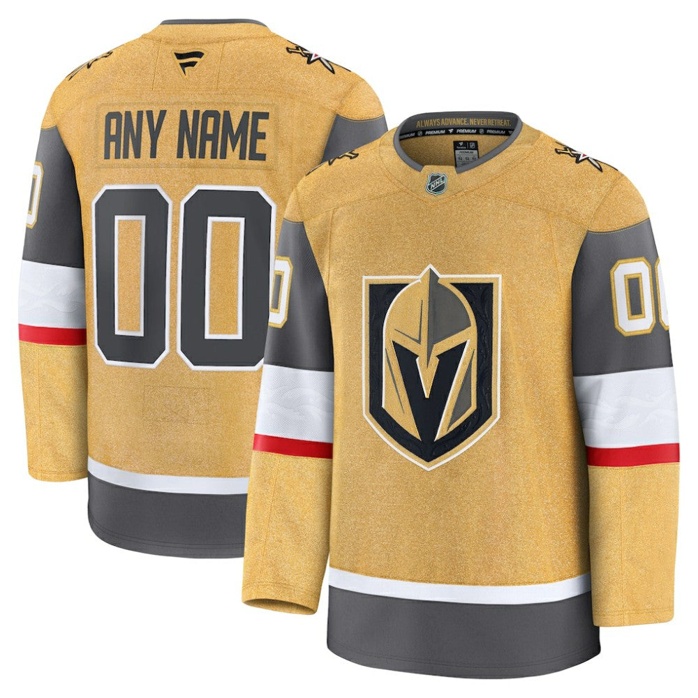 Vegas Golden Knights Fanatics Home Premium Custom Jersey - Gold | US 202055736