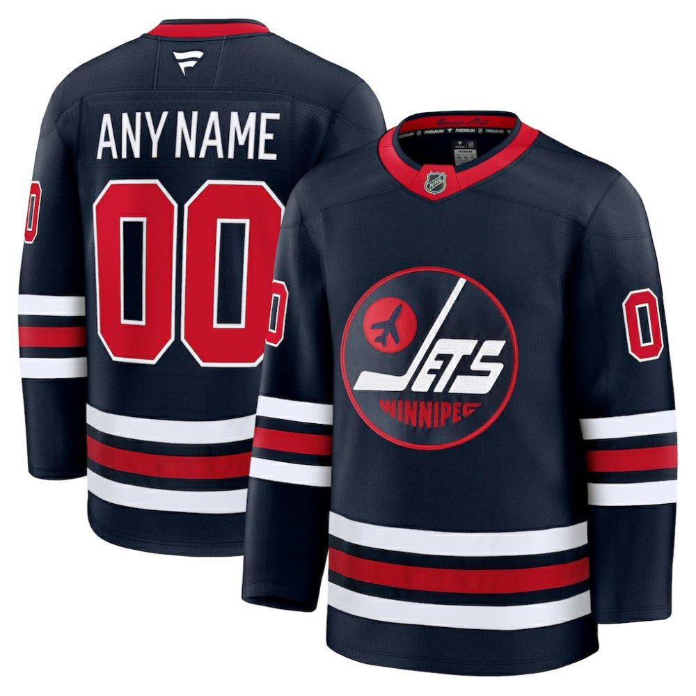 Winnipeg Jets Fanatics Alternate Premium Custom Jersey - Navy | US 202055742
