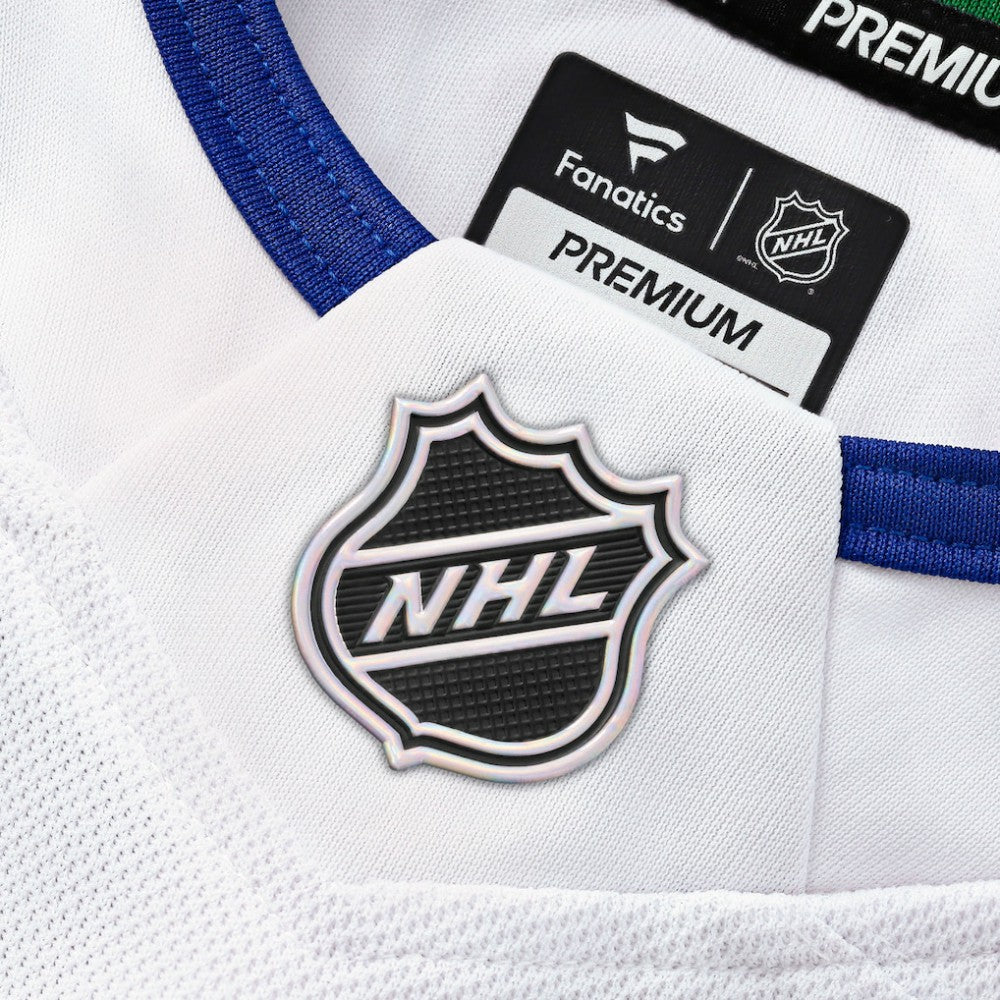 Vancouver Canucks Fanatics Away Premium Custom Jersey - White | US 202055743