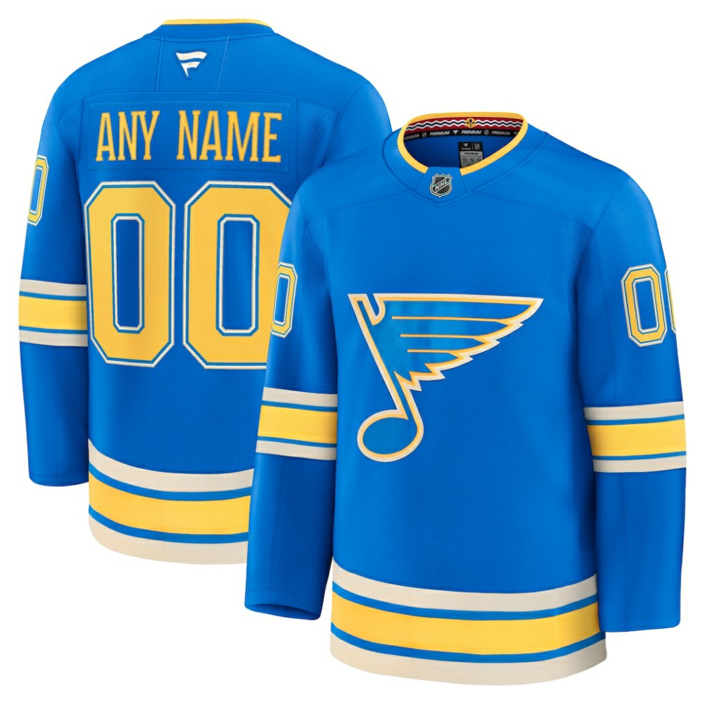 St. Louis Blues Fanatics Alternate Premium Custom Jersey - Blue | US 202055747