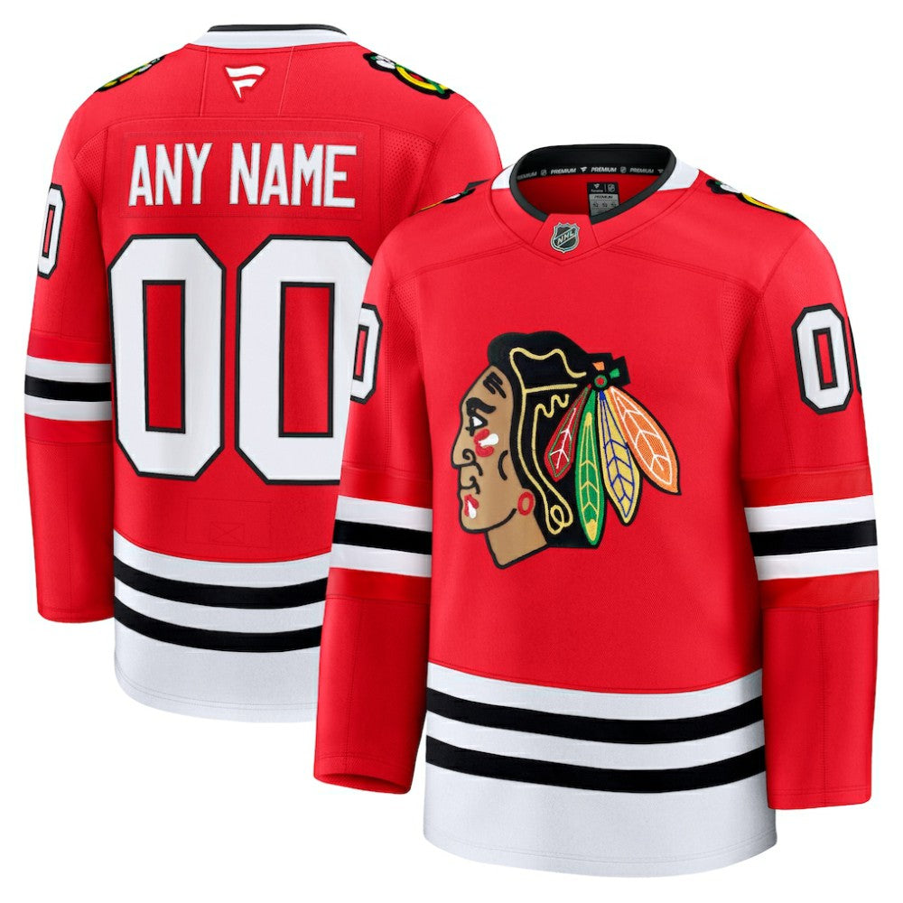 Chicago Blackhawks Fanatics Home Premium Custom Jersey - Red | US 202055753