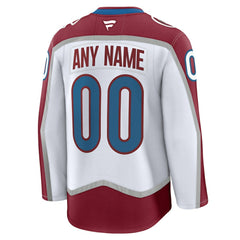 Colorado Avalanche Fanatics Away Premium Custom Jersey - White | US 202055755