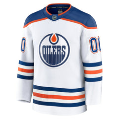 Edmonton Oilers Fanatics Away Premium Custom Jersey - White | US 202055769