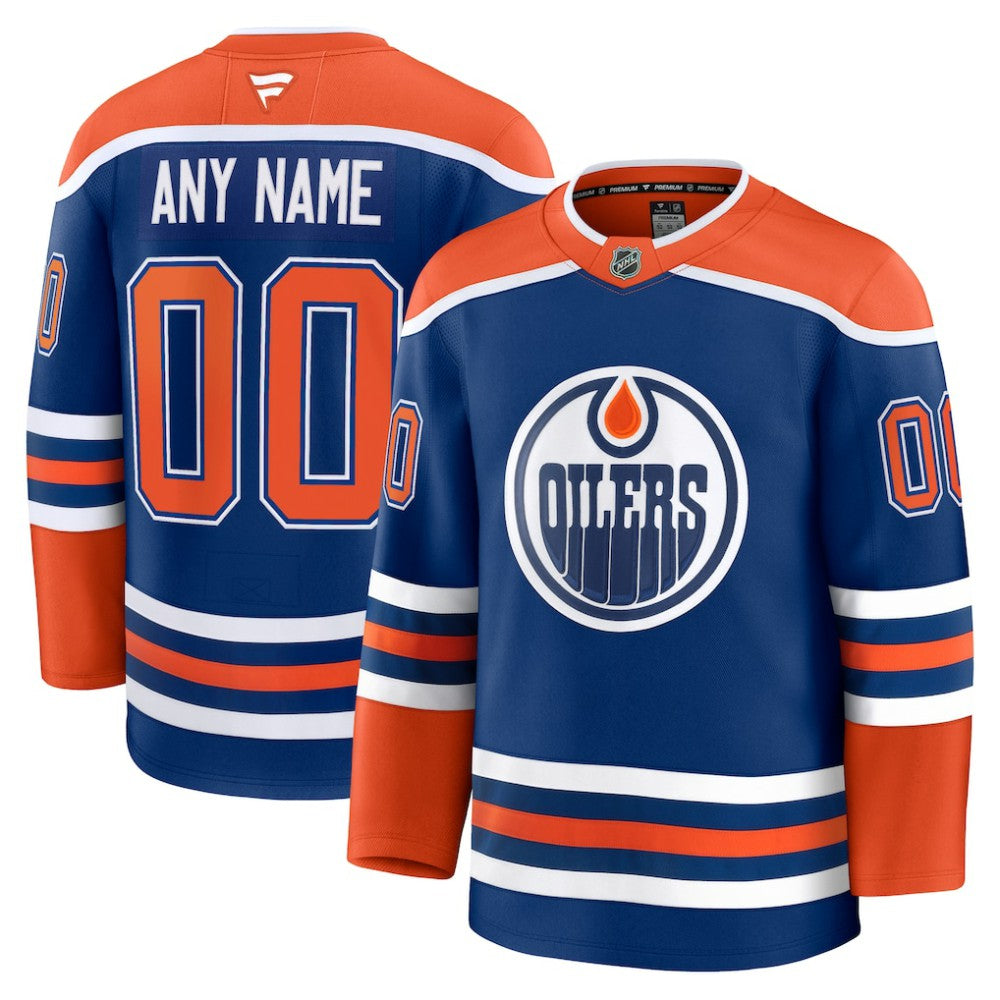 Edmonton Oilers Fanatics Home Premium Custom Jersey - Royal | US 202055771