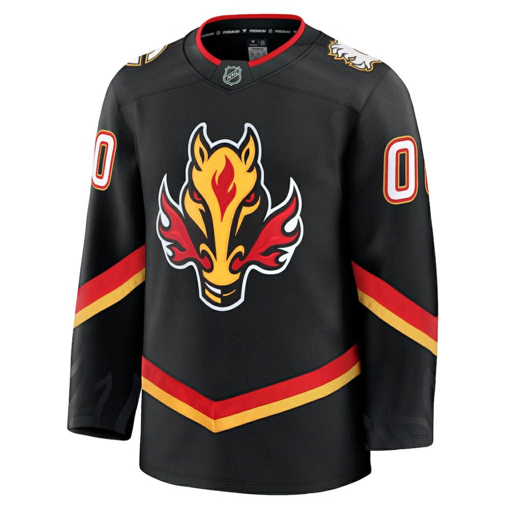 Calgary Flames Fanatics Alternate Premium Custom Jersey - Black | US 202055775
