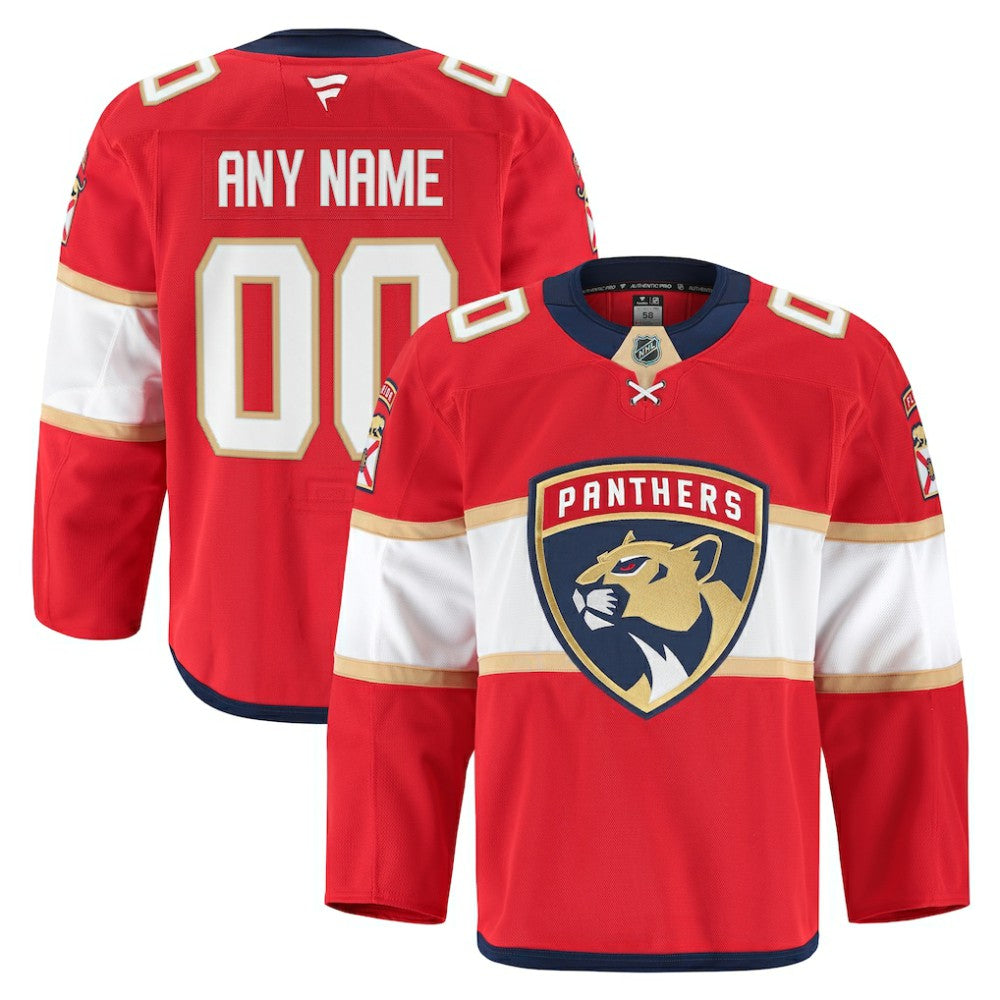 Florida Panthers Fanatics Home Authentic Pro Custom Jersey - Red | US 202056755