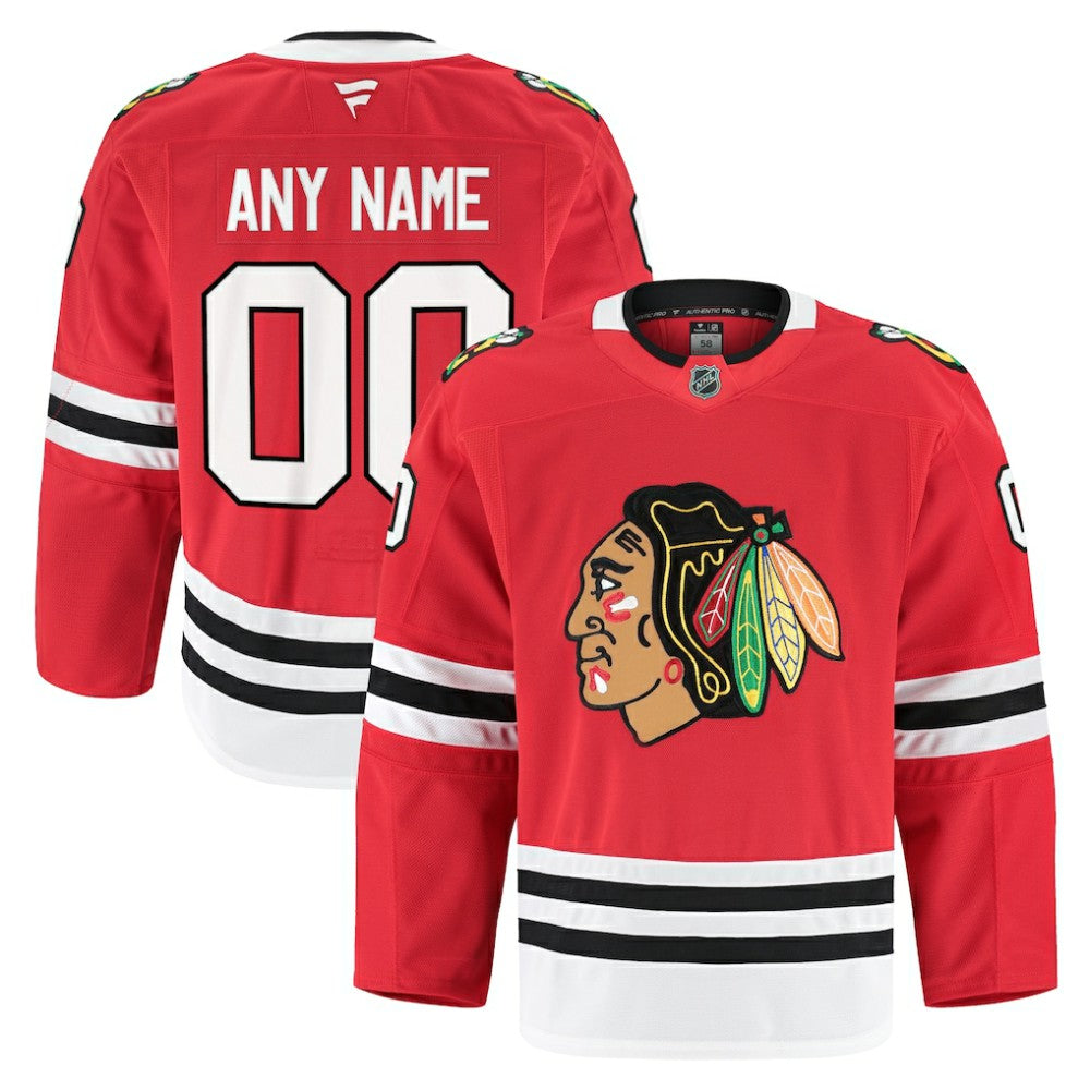 Chicago Blackhawks Fanatics Home Authentic Pro Custom Jersey - Red | US 202056756