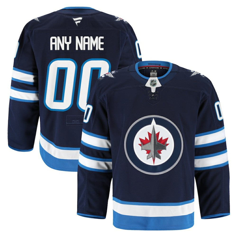 Winnipeg Jets Fanatics Home Authentic Pro Custom Jersey - Navy | US 202056758