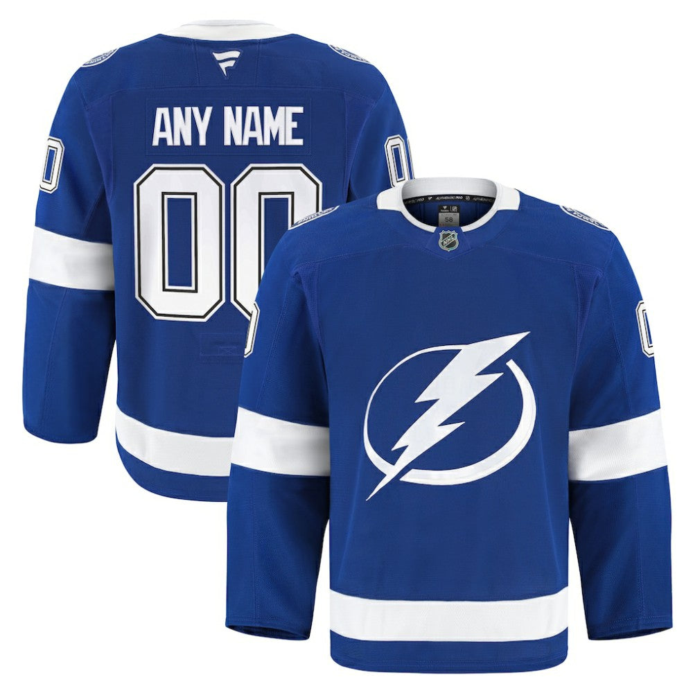 Tampa Bay Lightning Fanatics Home Authentic Pro Custom Jersey - Blue | US 202056760