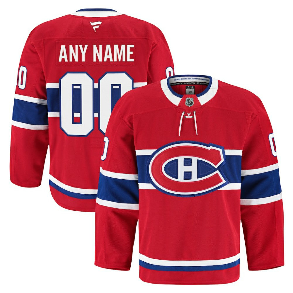 Montreal Canadiens Fanatics Home Authentic Pro Custom Jersey - Red | US 202056761