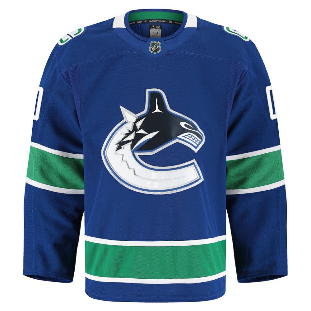 Vancouver Canucks Fanatics Home Authentic Pro Custom Jersey - Blue | US 202056764
