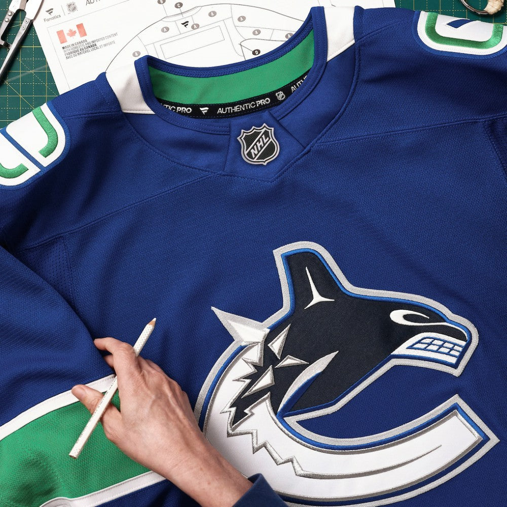 Vancouver Canucks Fanatics Home Authentic Pro Custom Jersey - Blue | US 202056764