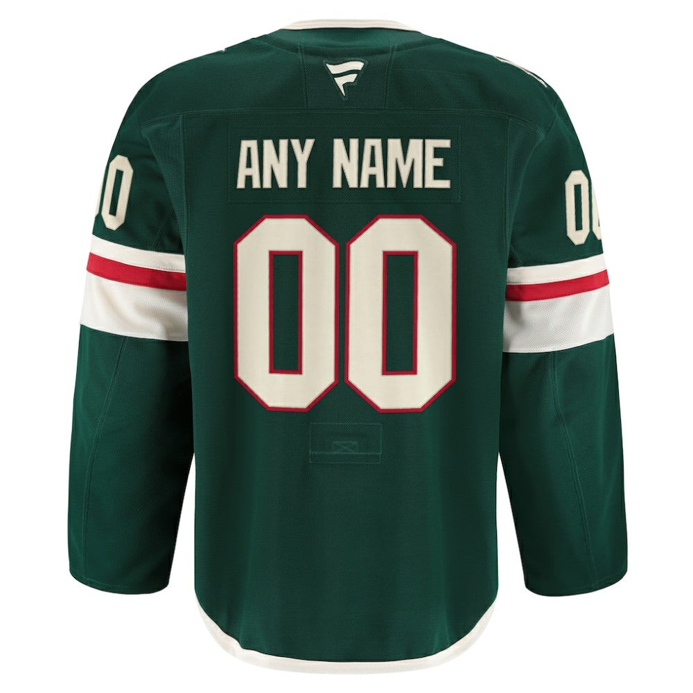 Minnesota Wild Fanatics Home Authentic Pro Custom Jersey - Green | US 202056768