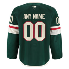 Minnesota Wild Fanatics Home Authentic Pro Custom Jersey - Green | US 202056768