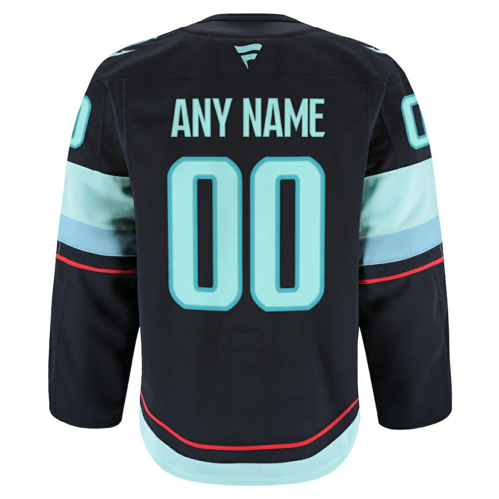 Seattle Kraken Fanatics Home Authentic Pro Custom Jersey - Navy | US 202056774