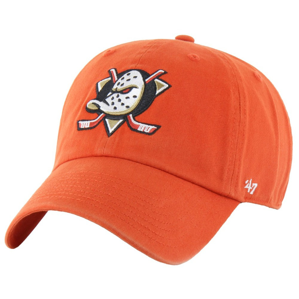 Anaheim Ducks '47 Core Logo Clean Up Adjustable Hat - Orange | US 202056835