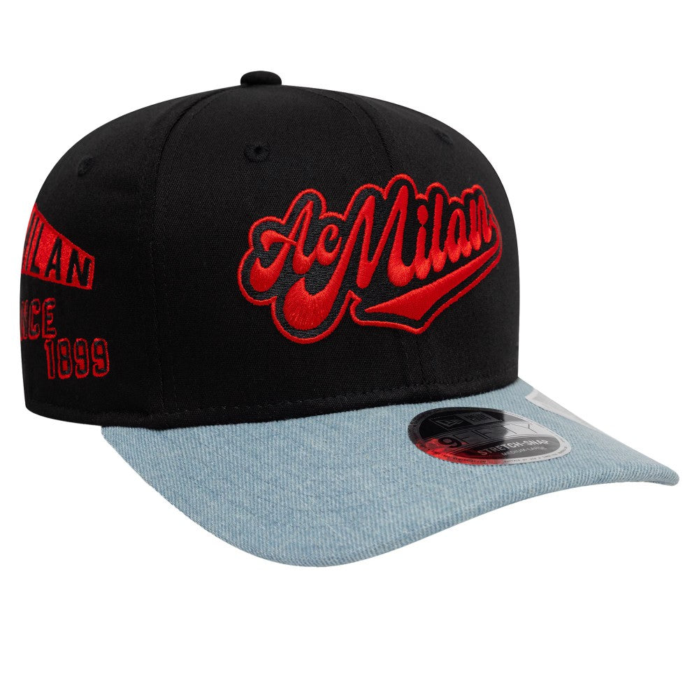 AC Milan New Era 9FIFTY Stretch-Snap Adjustable Hat Black/Denim - New Era for sale