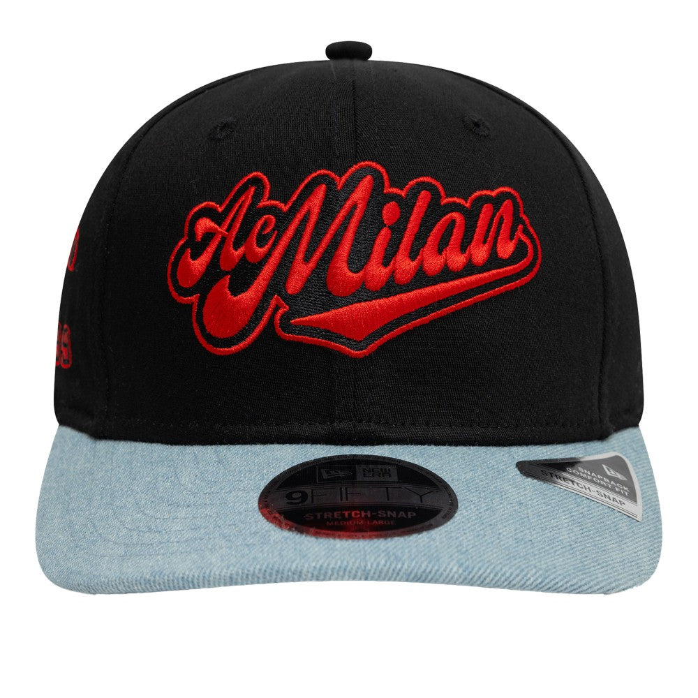 AC Milan New Era 9FIFTY Stretch-Snap Adjustable Hat Black/Denim - New Era for sale