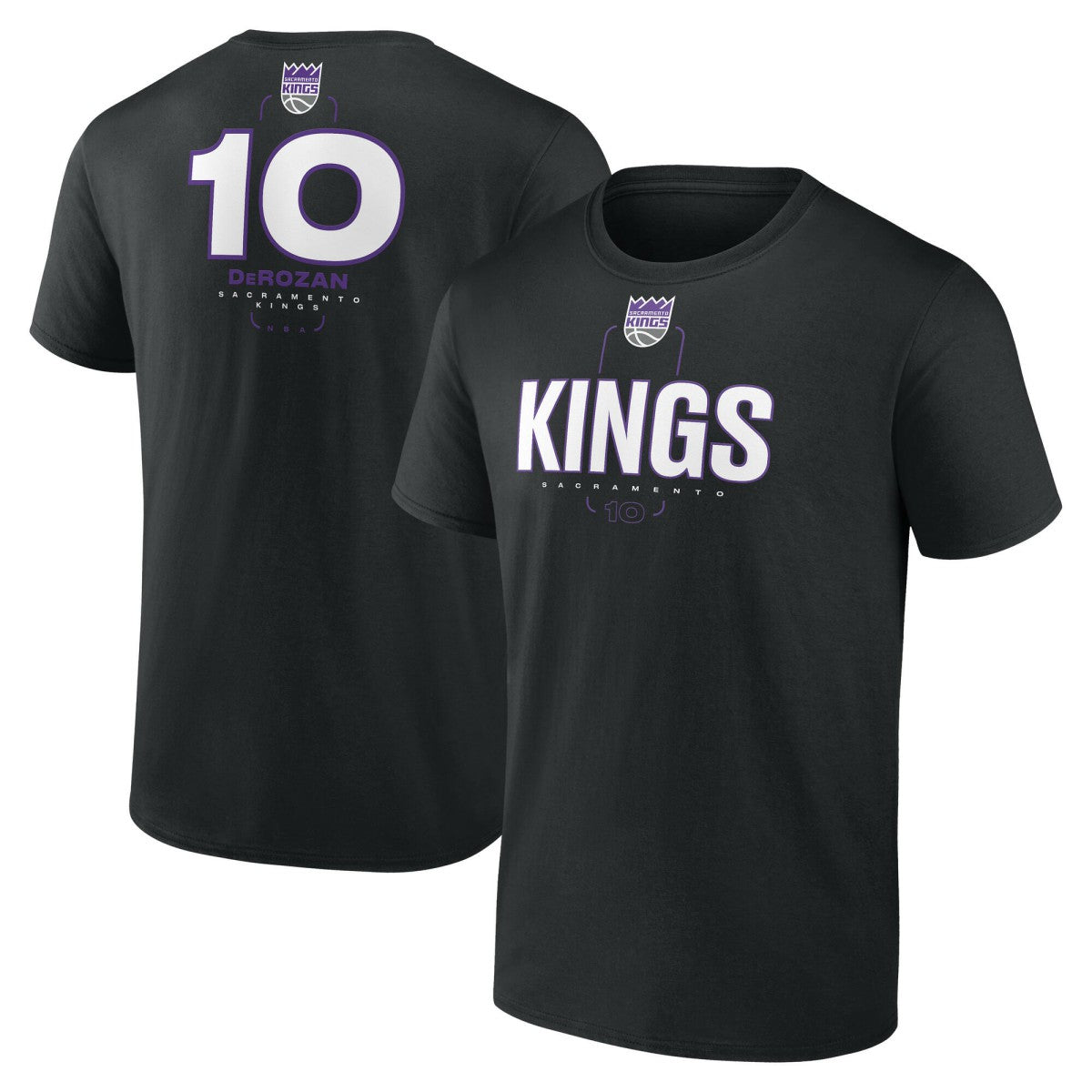 DeMar DeRozan Sacramento Kings Behind The Back Name & Number T-Shirt - Black