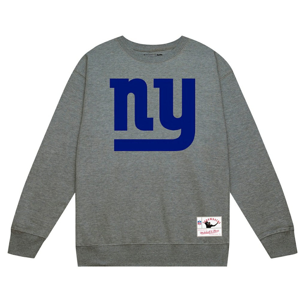 New York Giants Basic Fleece Pullover Sweatshirt - Heather Gray Pullover