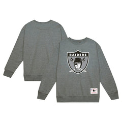 Las Vegas Raiders Basic Fleece Pullover Sweatshirt - Heather Gray Pullover