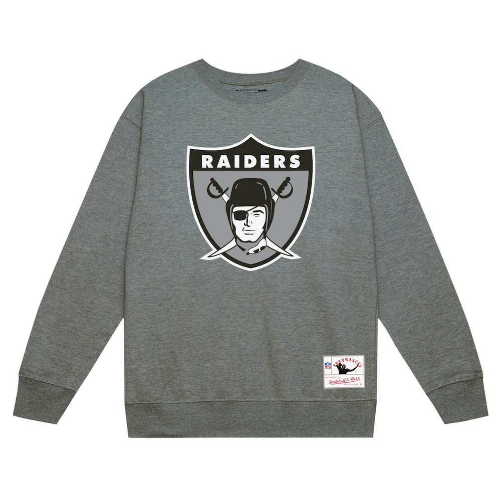 Las Vegas Raiders Basic Fleece Pullover Sweatshirt - Heather Gray Pullover