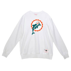 Miami Dolphins Basic Fleece Pullover Sweatshirt - White Pullover