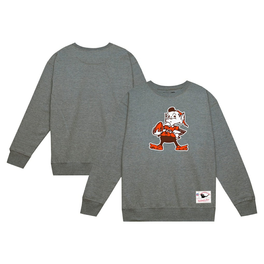 Cleveland Browns Basic Fleece Pullover Sweatshirt - Heather Gray Pullover