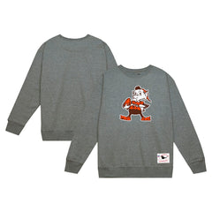 Cleveland Browns Basic Fleece Pullover Sweatshirt - Heather Gray Pullover