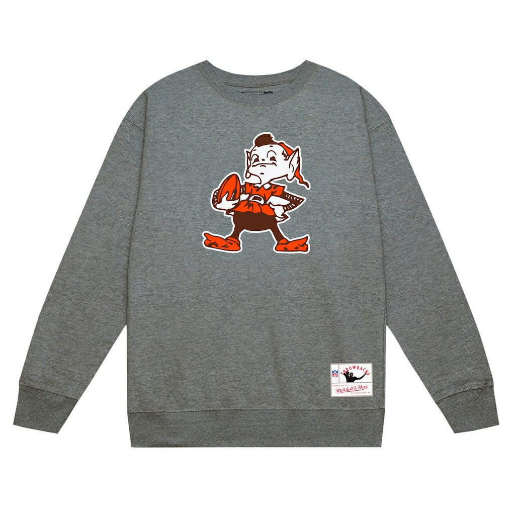 Cleveland Browns Basic Fleece Pullover Sweatshirt - Heather Gray Pullover