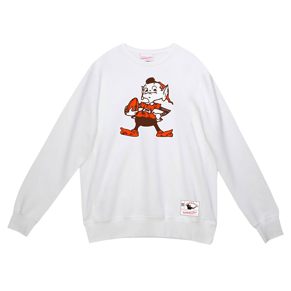 Cleveland Browns Basic Fleece Pullover Sweatshirt - White Pullover