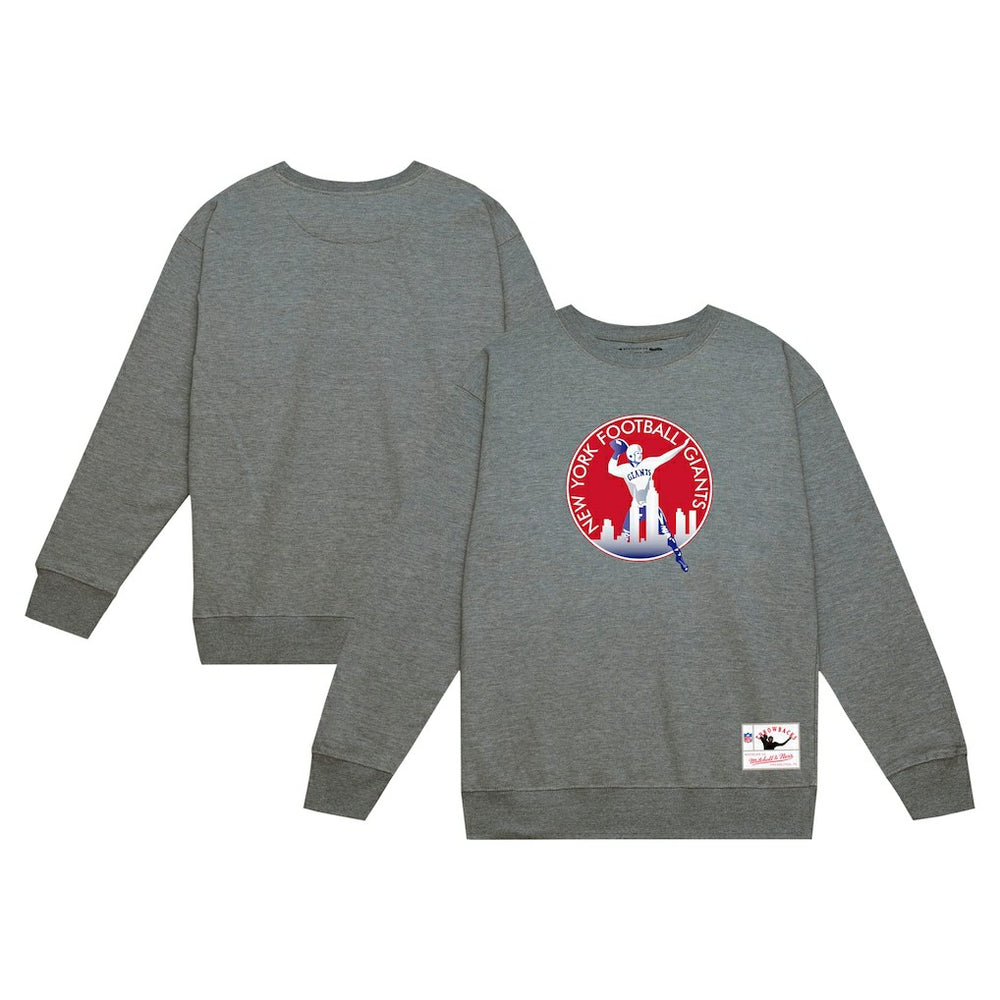 New York Giants Basic Fleece Pullover Sweatshirt - Heather Gray Pullover