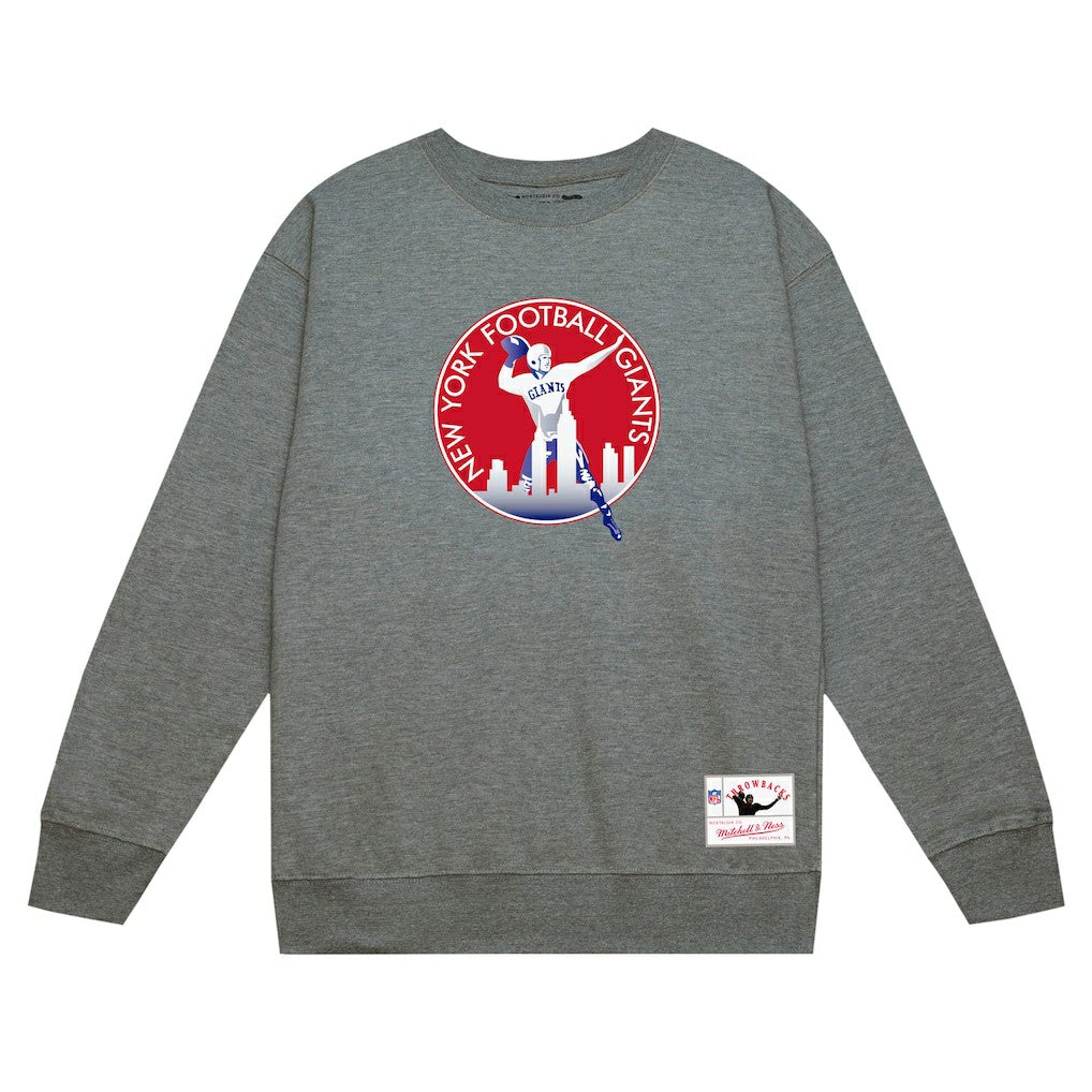 New York Giants Basic Fleece Pullover Sweatshirt - Heather Gray Pullover