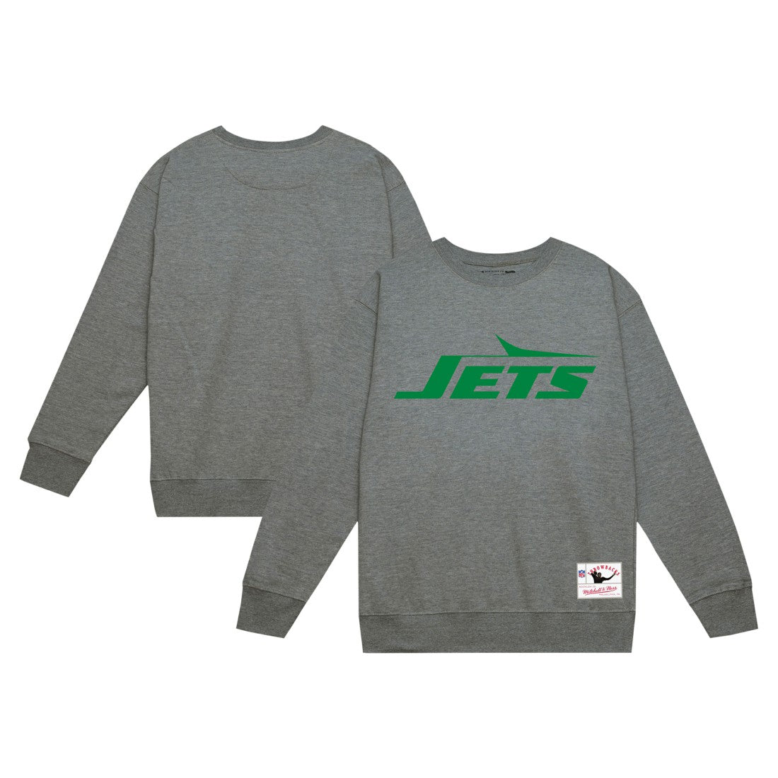 New York Jets Basic Fleece Pullover Sweatshirt - Heather Gray Pullover