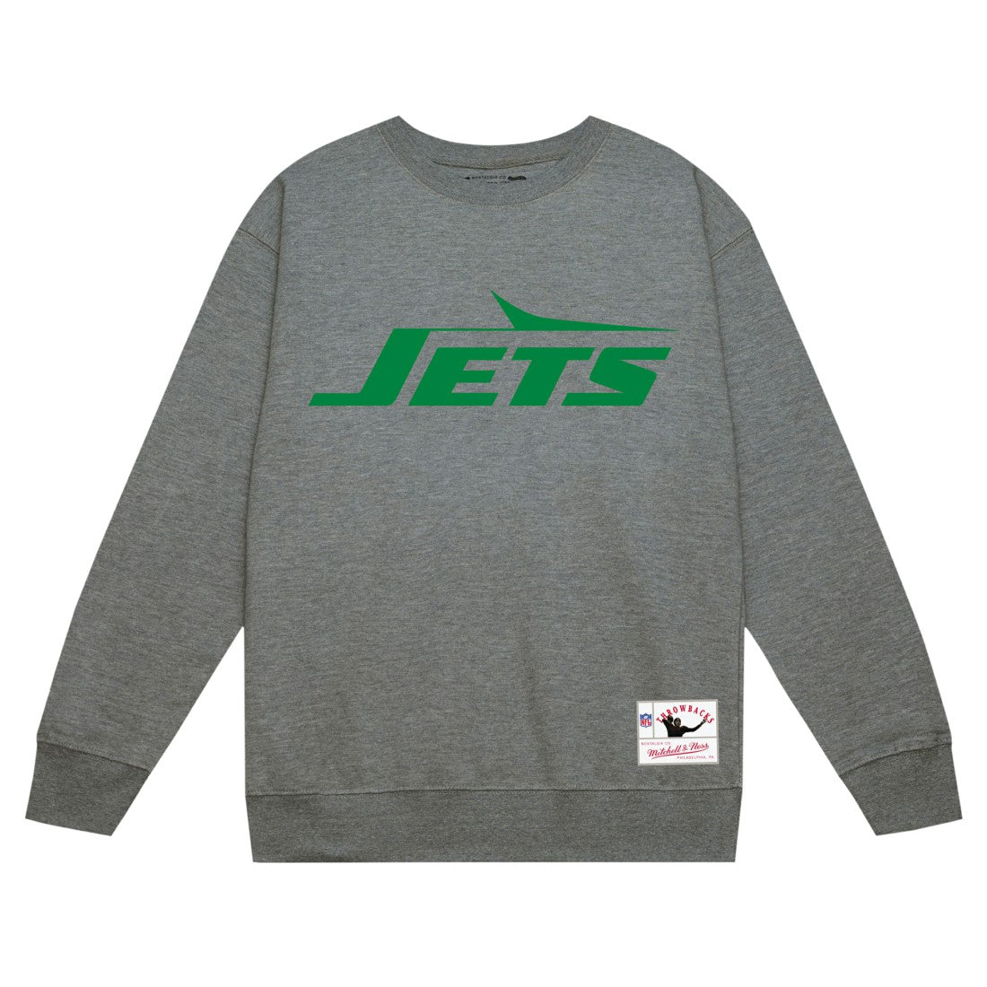 New York Jets Basic Fleece Pullover Sweatshirt - Heather Gray Pullover