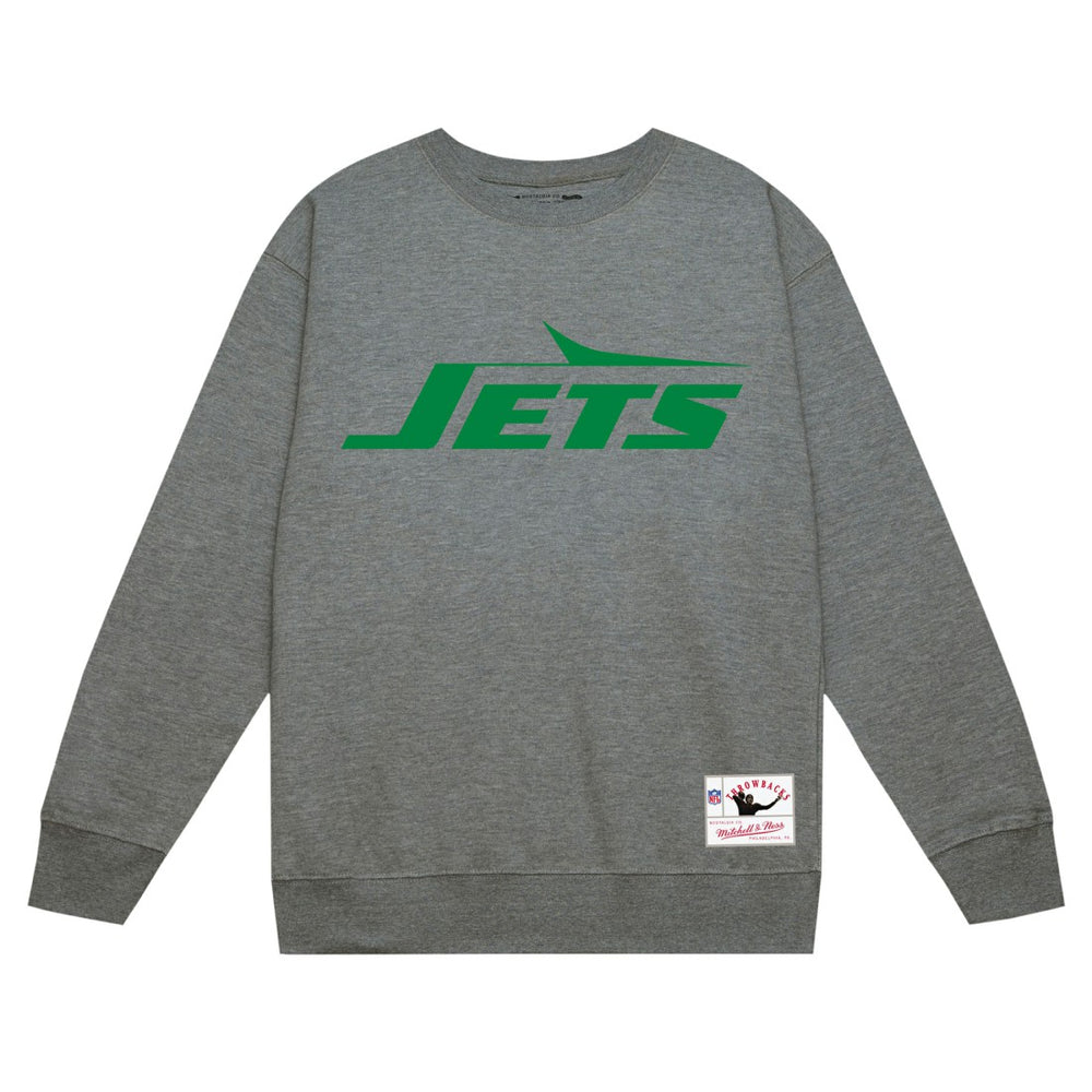 New York Jets Basic Fleece Pullover Sweatshirt - Heather Gray Pullover