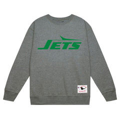 New York Jets Basic Fleece Pullover Sweatshirt - Heather Gray Pullover