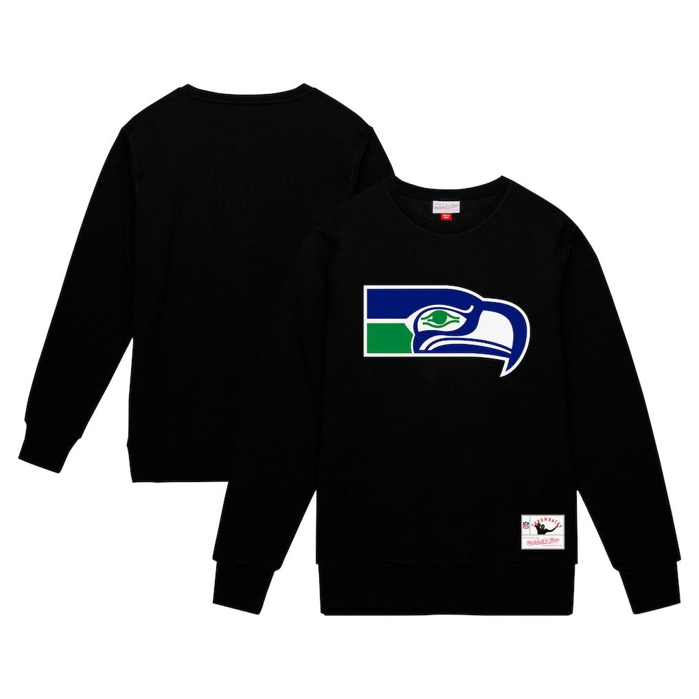 Seattle Seahawks Basic Fleece Pullover Sweatshirt - Black Pullover