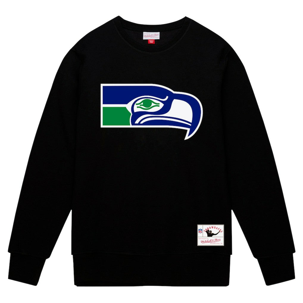Seattle Seahawks Basic Fleece Pullover Sweatshirt - Black Pullover