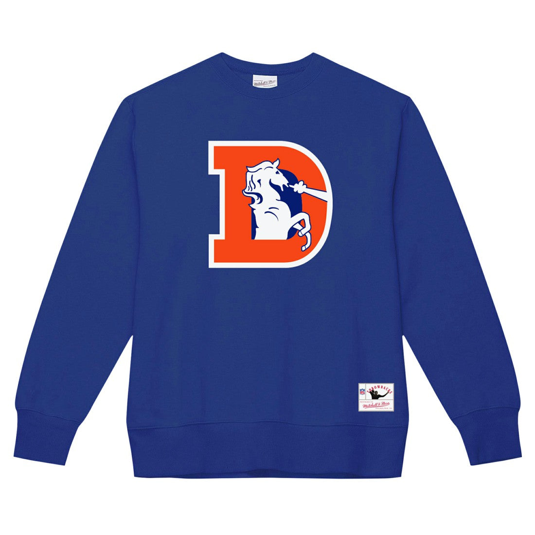 Denver Broncos Basic Fleece Pullover Sweatshirt - Royal Pullover